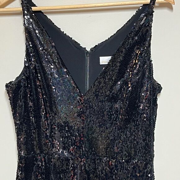 NWT Dress the Population Charlie Plunging Sequin Jumpsuit Sz M - Picture 12 of 12